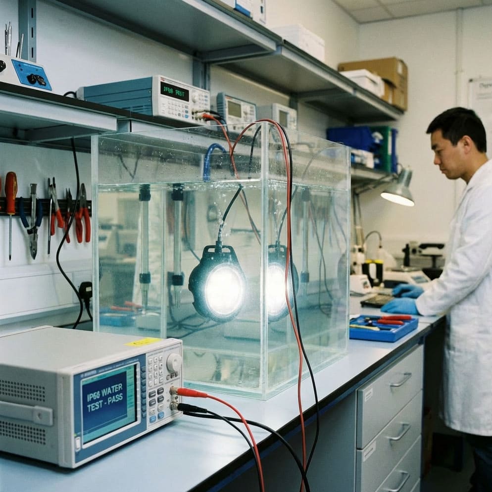 IP68 waterproof testing for LED lights