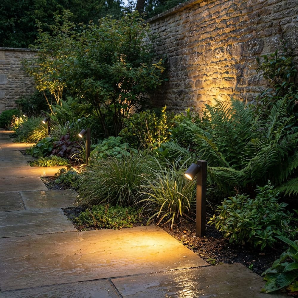 Private garden outdoor LED lighting